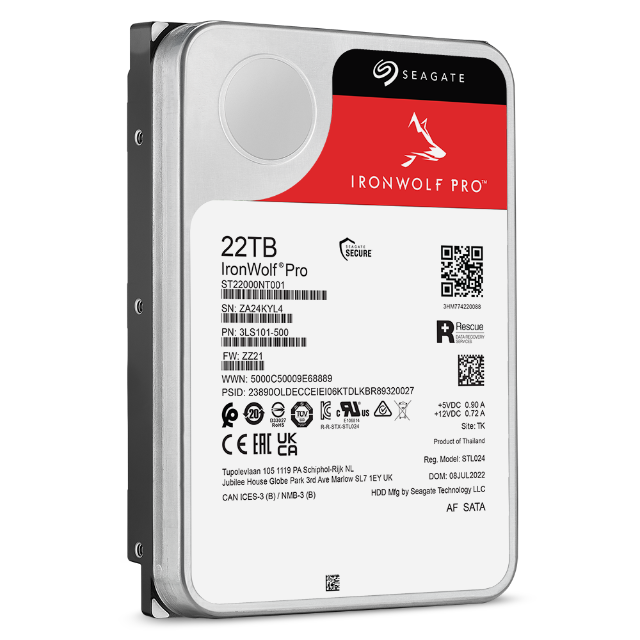 Seagate IronWolf Pro 22TB NAS (ST22000NT001)