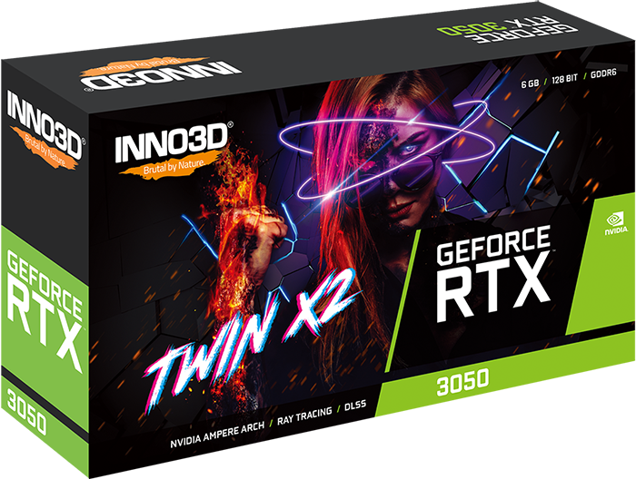 INNO3D GEFORCE RTX 3050 6GB GDDR6 Graphics Card