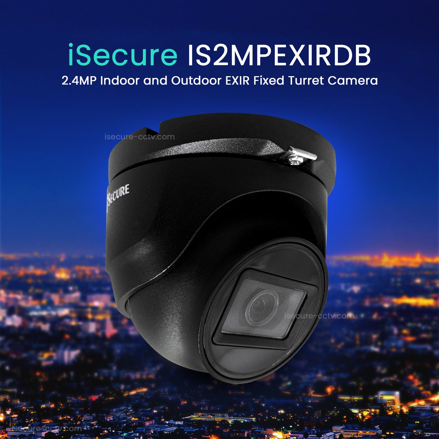 iSecure IS2MPEXIRDB Outdoor EXIR Fix Turret Dome CCTV Camera