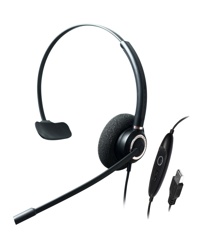 Addasound Crystal SR2831 Wired Mono Headset (USB) With in-line Control