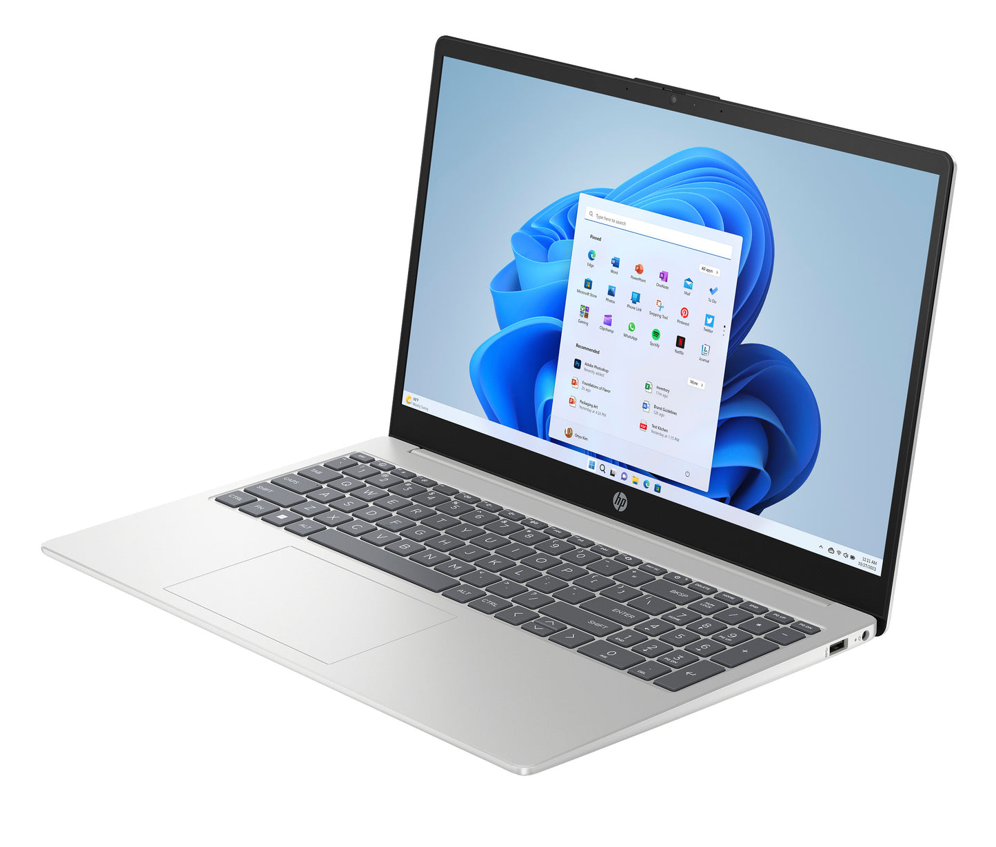 HP 15-fc0485AU (BX8A9PA) 15.6FHD AMD Ryzen 3 5425U 8GB RAM 512GB SSD Windows 11 Home Natural Silver