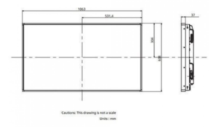 Panasonic TY-CF47VW5 Cover Frame Kit for 47" Color Black