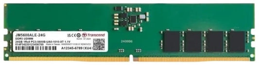Transcend DDR5 5600 24GB Unbuffered Long-DIMM 1.1V (3Gx8)x8 1Rx8 (JM5600ALE-24G) DIMM RAM