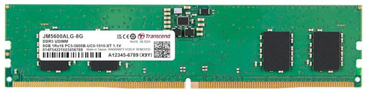 Transcend DDR5 5600 8GB Unbuffered Long-DIMM 1.1V (1Gx16)x4 1Rx16 (JM5600ALG-8G) DIMM RAM