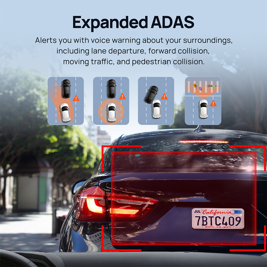 70mai M500 Dash Cam 2.7K HD with Built-in eMMC, 170° FOV & HDR Recording