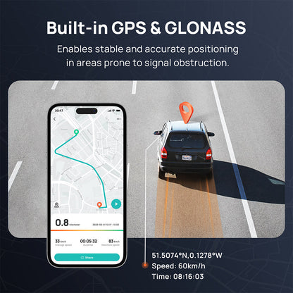 70mai M500 Dash Cam 2.7K HD with Built-in eMMC, 170° FOV & HDR Recording