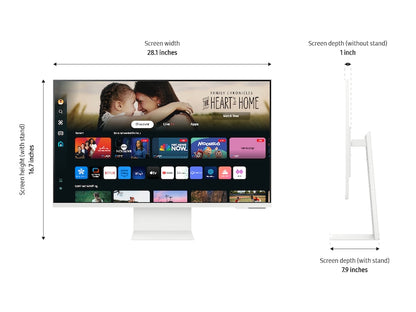 Samsung LS32DM801UEXXP 32" Smart Monitor M8 (M80D) 4K UHD with Streaming TV, Speakers, USB-C, Ergonomic Stand and SlimFit Camera