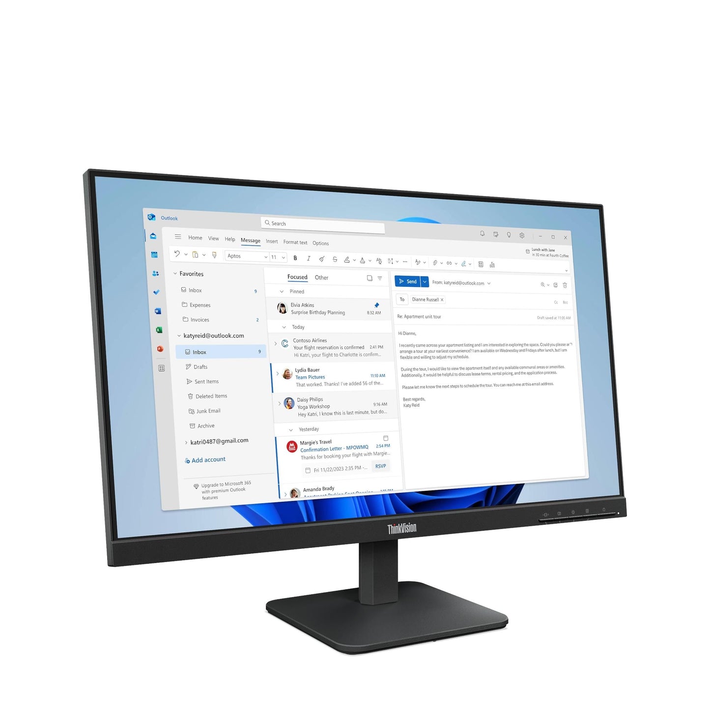 Lenovo ThinkVision (64B5KAR1PH) S24-4e Monitor