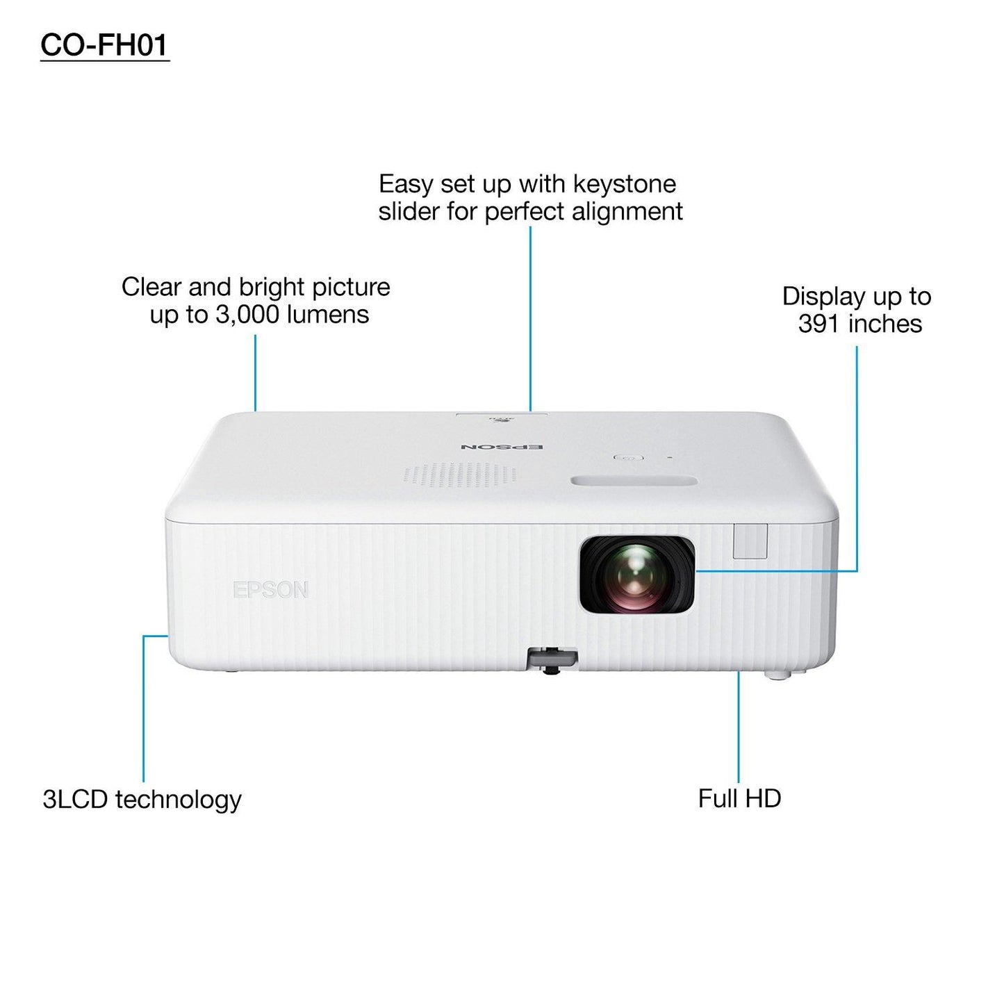 Epson CO-FH01 Full HD 1080p 3000 Lumens Projector