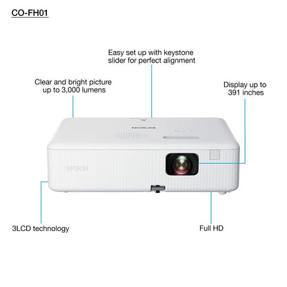 Epson CO-FH01 Full HD 1080p 3000 Lumens Projector