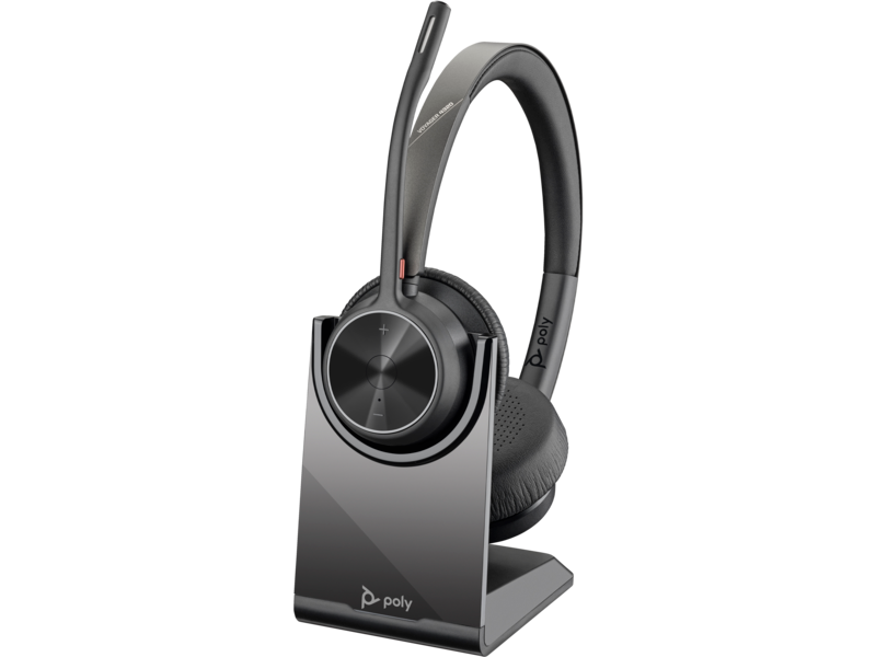 Poly Voyager 4320 UC Stereo USB-A Headset +BT700 USB-A Adapter +Charging Stand (77Y99AA)
