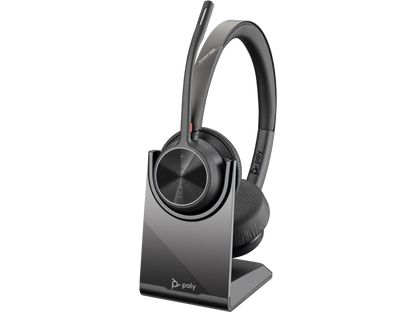 Poly Voyager 4320 UC Stereo USB-A Headset +BT700 USB-A Adapter +Charging Stand (77Y99AA)