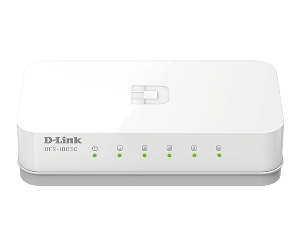 D-Link DES-1005C 5-Port 10/100 Mbps Unmanaged Desktop Switch