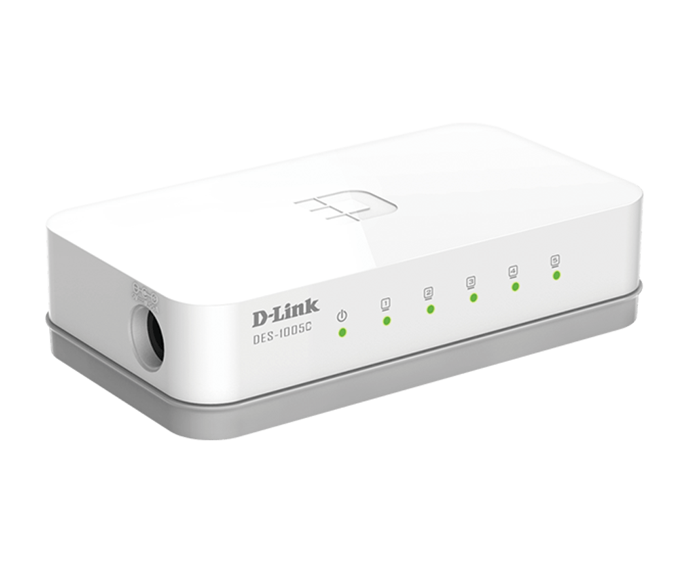 D-Link DES-1005C 5-Port 10/100 Mbps Unmanaged Desktop Switch