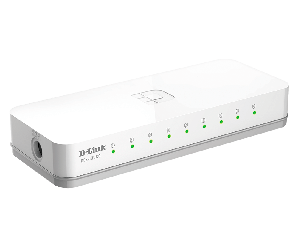 D-Link DES-1008C 8-Port 10/100 Mbps Unmanaged Switch