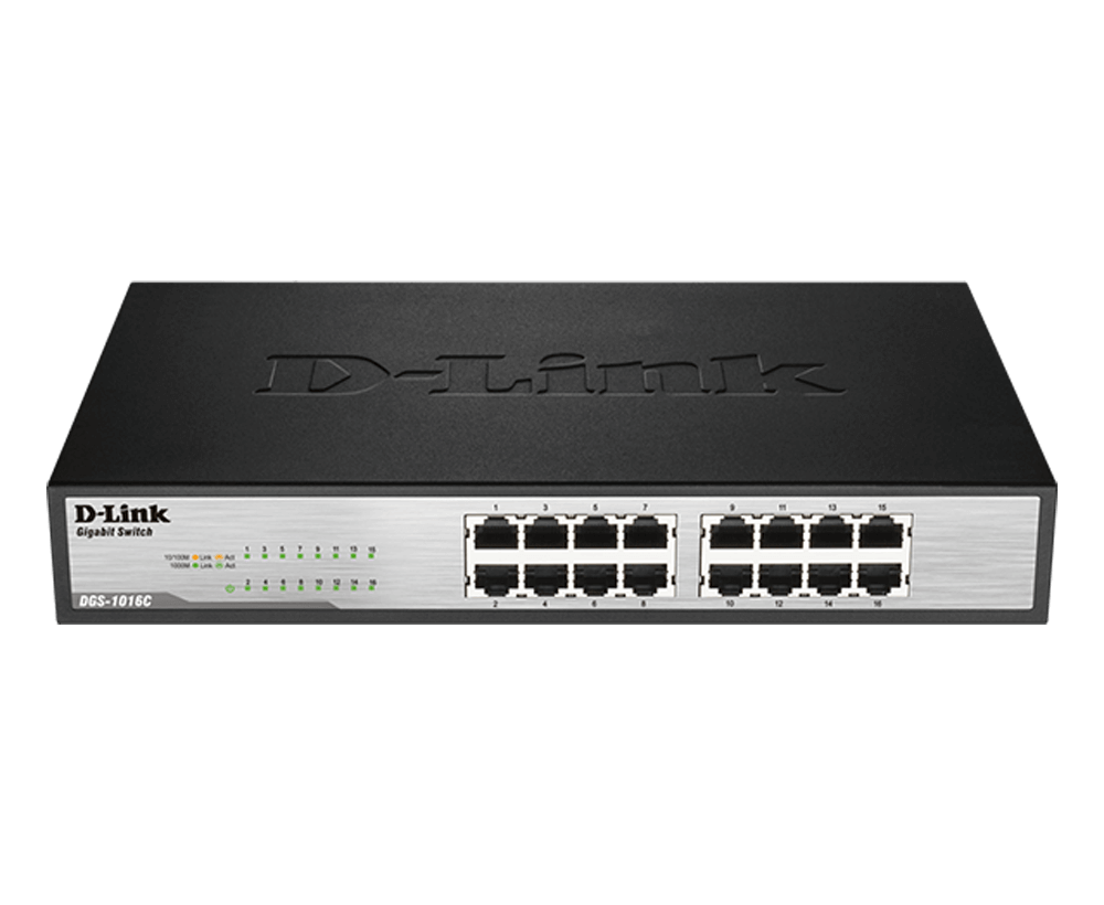 D-Link DGS-1016C 16-Port Gigabit Unmanaged Switch