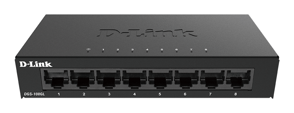 D-Link DGS-108GL 8-Port Gigabit Unmanaged Desktop Switch