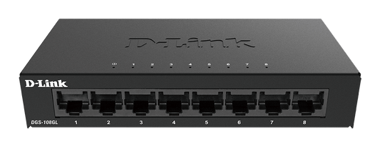 D-Link DGS-108GL 8-Port Gigabit Unmanaged Desktop Switch