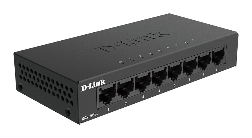 D-Link DGS-108GL 8-Port Gigabit Unmanaged Desktop Switch