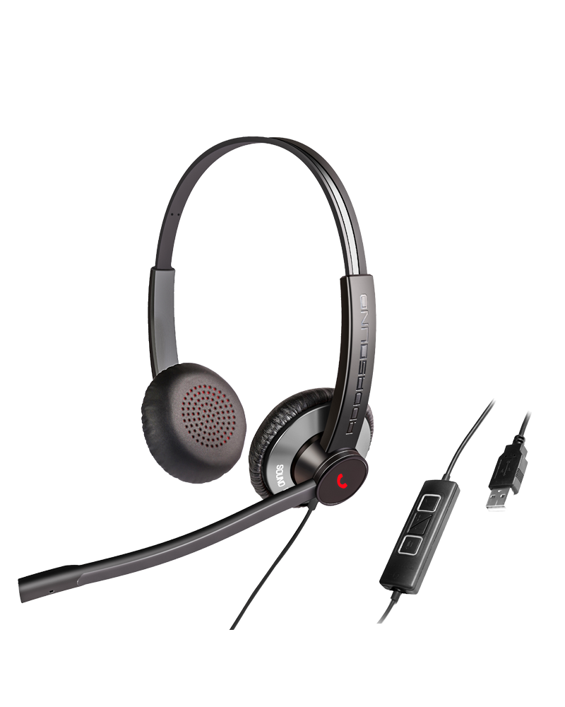 Addasound EPIC 512-C Wired Duo Headset (UC) Teams UC,2-mic NC, USB-C, Gray