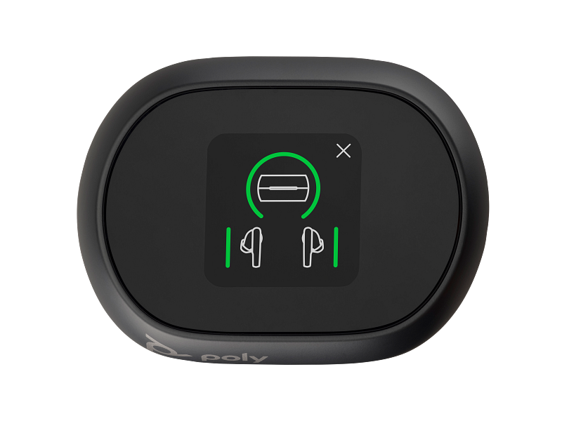 Poly Voyager Free 60+M UC Carbon Black Earbuds +BT700 USB-C Adapter +Touchscreen Charge Case (7Y8H0AA)
