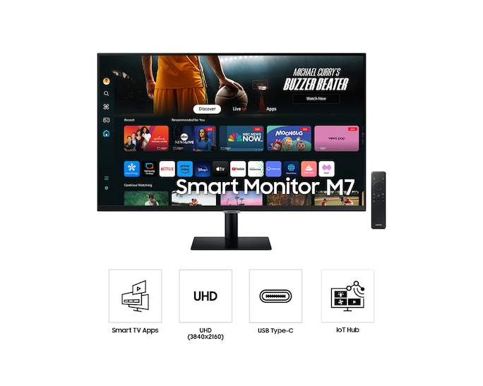 Samsung LS32DM700UEXXP 32" Smart Monitor M7 M70D UHD