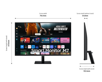 Samsung LS32DM700UEXXP 32" Smart Monitor M7 M70D UHD