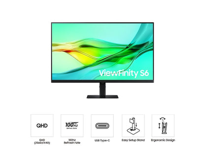 Samsung LS32D604UAEXXP 32" ViewFinity S6 S60UD QHD Monitor