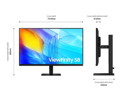 Samsung LS32D800EAEXXP 32" ViewFinity S8 S80D UHD Monitor