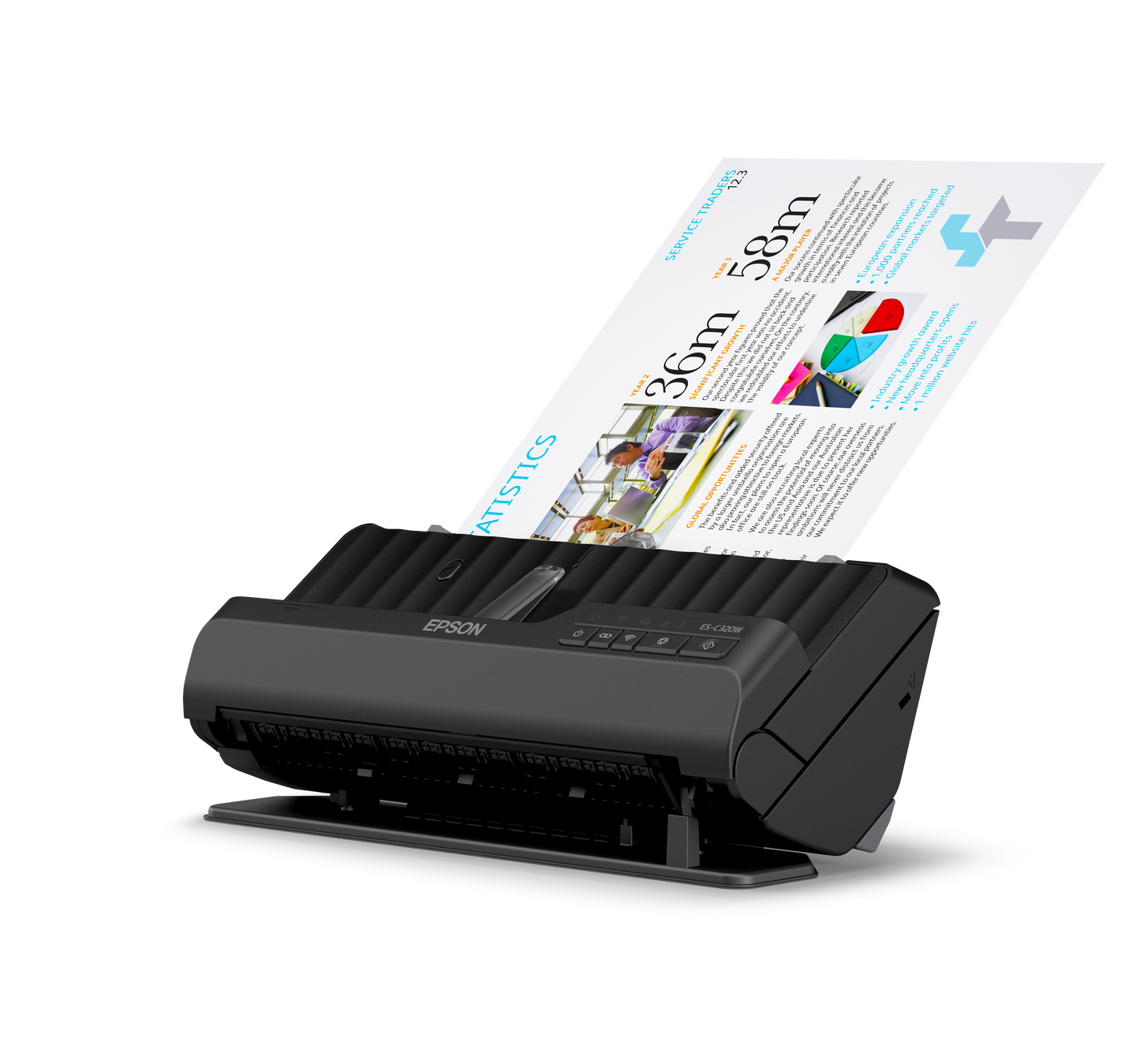 Epson WorkForce ES-C320W Wi-Fi Portable Sheet-fed Document Scanner (B11B270503)