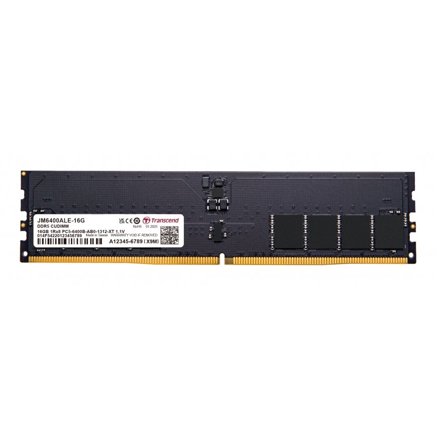 Transcend DDR5-6400 CUDIMM 16GB 1.1V (2Gx8)x8 1Rx8 (JM6400ALE-16G) DIMM RAM