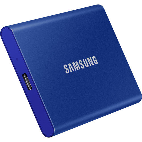 Samsung T7 ブルー (MU-PC500H/WW) 500GB ポータブル SSD T7 USB 3.1 GEN 2 ブルー