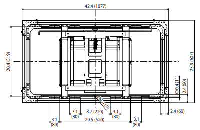 Panasonic TY-VK49LV2 Bracket set for 49" Videowall Panel