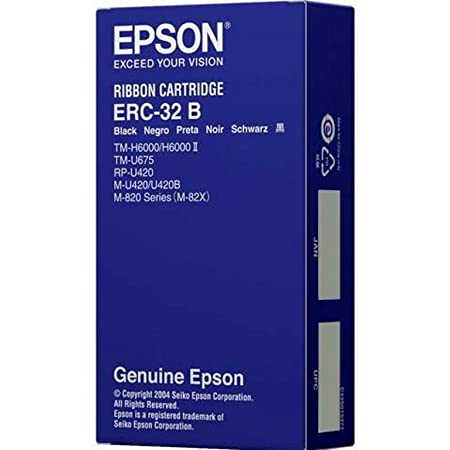 EPSON ERC-32(B) RIBBON CASSETTE-M-U420/820 series TM-H (C43S015371) ERC-32(B) RIBBON CASSETTE-M-U420/820 series,TM-H6000II/U675,RP-U42 POS CONSUMABLES