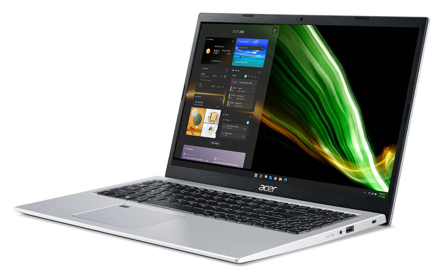 Acer A315-58-39WW 15.6FHD Intel Core  i3-1115G4 4GB RAM 256GB SSD Win 11 Home Pure Silver