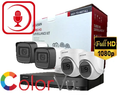 HIKVISION TVI-Lite-4CH2D2B-2MP-ColorVu 2MP 4CH LITE COLORVU KIT