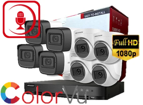 HIKVISION TVI-Lite-8CH4D4B-2MP-ColorVu Combo Kit