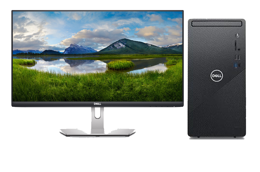 Dell Inspiron 3881 Intel Core i5-10400F 8GB RAM 256GB SDD + 1TB HDD GTX 1650 Win10 24インチ モニター