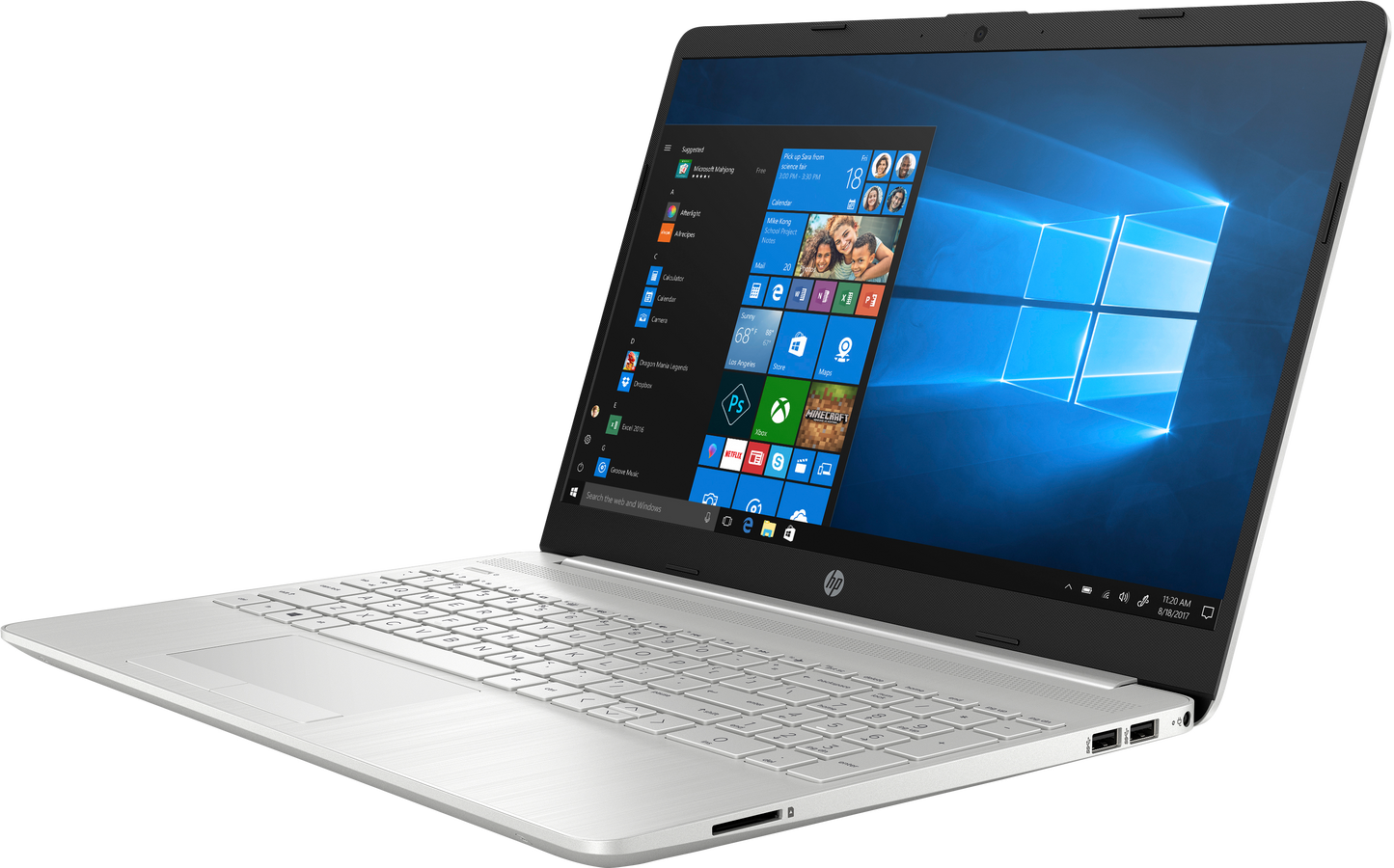 HP 15S-DU0077TX 15.6インチ HD インテル Core i3-8130U 8GB RAM 1TB + 128SSD MX130 2GB Win10 シルバー