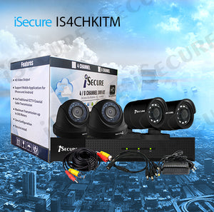 iSecure IS4CHKITM HD 1080P 4CH Cloud HD DVR  CCTV Kit
