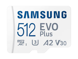 Samssung  EVO Plus (MB-MC512KA/APC) 512GB MICRO SD EVO PLUS V5 NAND CLASS 10 W/ADAPTER SAMSUNG