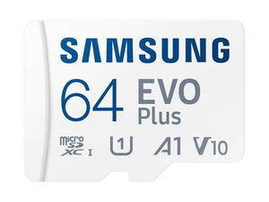 Samsung EVO Plus (MB-MC64KA/APC) 64GB MICRO SD EVO PLUS V5 NAND CLASS 10 W/ADAPTER SAMSUNG