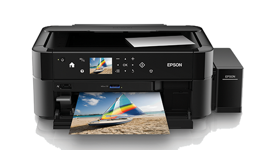 EPSON L850 (C11CE31501) 多機能、6色染料インク、ダイレクトCD/DVD印刷、2.5インチLCDインクタンクプリンター